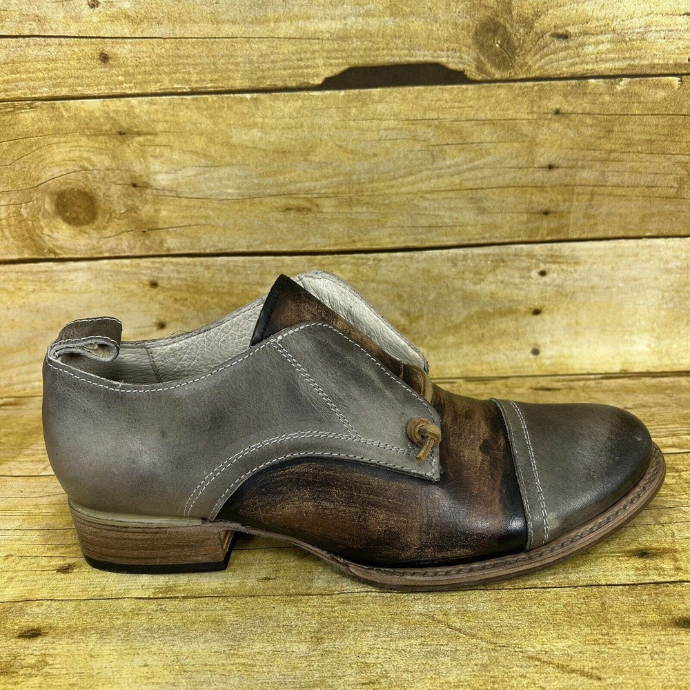 Freebird By Steven Mabel Oxford Womens Size 10 Brown Leather Slip On Laceless